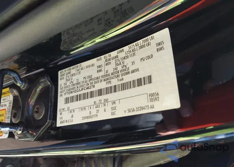 2018 Ford F-150 Lariat z USA, uszkodzony, nr VIN 1FTEW1EG3JFC46278